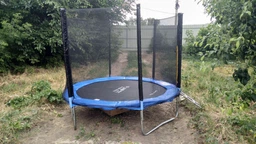 Батут Funfit 252 см з сіткою + драбинка (104004) фото от покупателей 2