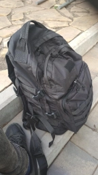Тактический туристический крепкий рюкзак трансформер 5.15.b на 40-60 литров черный.