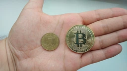 Монета сувенирная Биткоин Bitcoin цвет: золото фото от покупателей 6