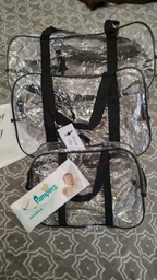 Набор из 3 прозрачных сумок в роддом Mommy Bag (S, M, L) Черный фото от покупателей 5
