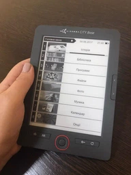 Электронная книга AirOn AirBook City Base Grey; 6" (800х600) E Ink Carta, ОЗУ 128 МБ, 4 ГБ встроенная + microSD до 32 ГБ, 1500 мАч, 164 х 116 х 8.6 мм, 160 г, серый фото от покупателей 8