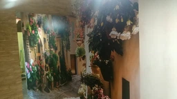Флизелиновые зд фото обои в спальню Архитектура Аллея Переулок Италия 368х254 см Улица в цветах (1339V8)+клей фото от покупателей 1