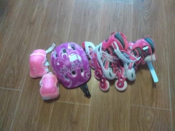 Комплект роликовые коньки Power Champs Pink 29-33