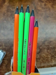 Набір чорних олівців 2 шт BIC Evolution Fluo HB з гумкою