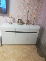Комод Амелия 150 см (Ацтека) BRW МДФ Белый глянец KOM3D3S/8/15 фото от покупателей 2