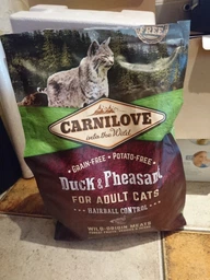 Корм для выведения шерсти у кошек Carnilove Hairball Controll Duck & Pheasant с уткой и фазаном 400 г (170191/2355) фото от покупателей 7