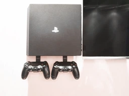 Крепление на стену ViMount PlayStation 4 PS4 PRO + 2шт держателей для геймпадов Dualshock 4 черный фото от покупателей 19