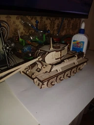 Механічний дерев'яний 3D пазл SUNROZ Танк T-34127 ел. (SUN1750) фото від покупців 1