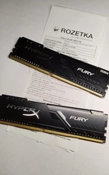 Оперативная память HyperX DDR4-3200 16384MB PC4-25600 (Kit of 2x8192) Fury Black (HX432C16FB3K2/16) фото от покупателей 2