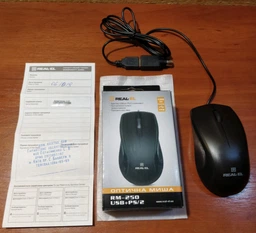 Мишка REAL-EL RM-250 USB+PS/2, black
