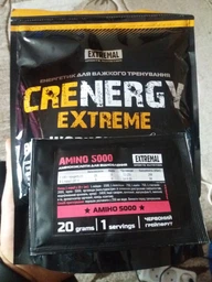 Предтреник Extremal Crenergy 500 г с Креатин и Таурин Предтренировочный комплекс pre workout спортивный Энергетик Дикий апельсин