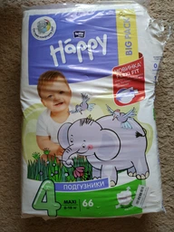 Дитячі підгузки Happy Bella Baby Maxi розмір 4 (8-18 кг) 62 шт фото від покупців 5