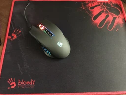 Миша A4Tech Q81 Bloody Neon XGlide Black USB + килимок