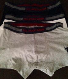 Набор трусов боксеров мужских US Polo Assn 80155 XL 3 шт Navy/Серый/White (8680557203523)