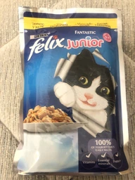 Вологий корм для кошенят Felix Fantastic Junior шматочки у желе курка 85 г (7613039832189) фото від покупців 16