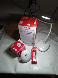 Світильник світлодіодний настільний акумуляторний Luxel 6w (білий) +usb, нічник (TL-04W) фото від покупців 6