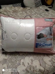 Подушка для сна IDEIA Air Dream Exclusive 50x70 Антиаллергенное волокно два съёмных чехла, с молнией, белая (4820182653490) фото от покупателей 7