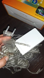 Светодиодная гирлянда Shine Lighting штора водопад 240LED 2*2 метра + коннектор Белая фото от покупателей 6