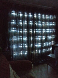 Светодиодная гирлянда Shine Lighting штора водопад 240LED 2*2 метра + коннектор Белая фото от покупателей 3