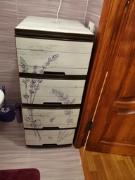Комод пластиковый в комнату, для дома, в офис, органайзер Alea, 95х46х39см, комод из пластика для дома, Лаванда серый фото от покупателей 6