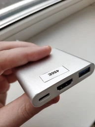 Кабель-перехідник PowerPlant USB Type-C - HDMI/USB Multiport Adapter для MacBook 12, 0.15м фото від покупців 1