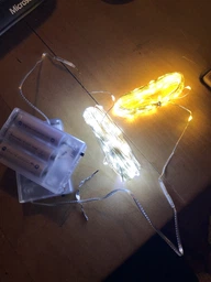 Гірлянда світлодіодна нитка 10 м 100 led теплий білий RGB на батарейках та USB фото від покупців 3