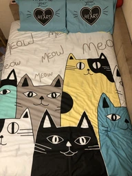 Постільна білизна Poplin Hobby Love Cats жовтий полуторний 8698499145115 фото від покупців 2