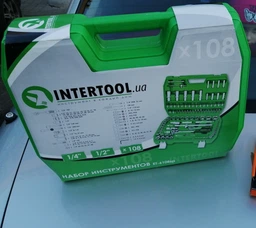 Полупрофессиональный набор инструментов Intertool 1/4", 1/2", 108 предметов (ET-6108SP) фото от покупателей 1