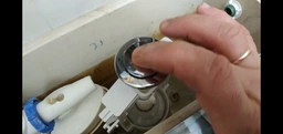 Сливной механизм для бачка со стоп-кнопкой AlcaPlast A2000-CHROM фото от покупателей 6
