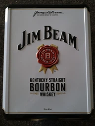 Віскі Jim Beam White 4 роки витримки 0.7 л 40% + 2 келихи в залізній коробці (5060045588715)