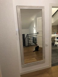 Зеркало в раме из натурального дерева HomeDeco Коричневый + белый180х80 фото от покупателей 2