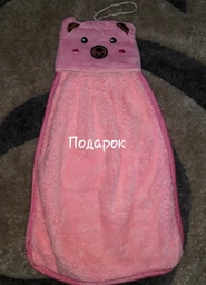 Детское полотенце с капюшоном DREAM TOWELS ЖИРАФЧИК 76Х92 РОЗОВЫЙ (DM-1012)