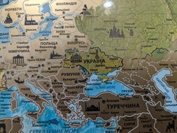Cкретч карта мира с флагами MyMap Flags edition на украинском языке в тубусе, Scratch off map фото от покупателей 7