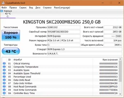 SSD диск Kingston KC2000 250GB NVMe M.2 2280 PCIe 3.0 x4 3D NAND TLC (SKC2000M8/250G) фото от покупателей 8