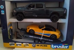 Машинка Bruder джип Dodge RAM 2500 з причеп-Евакуація і родстером (02504)