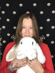 Сумка Заєць, Рюкзак з хутра, колір малиновий фото від покупців 1