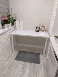 Компьютерный стол Ferrum-decor Дейв 75x120x60 белый ДСП Дуб Артизан 32мм (DEY2135) фото от покупателей 6