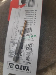 Сверло по металлу с шестигранным хвостовиком 3.2 мм, 1/4", HSS-TiN, 85 мм YATO (YT-44755)