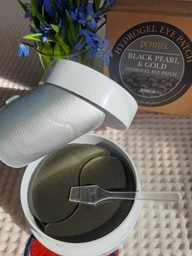 Гідрогелеві патчі для очей Petitfee Black Pearl&Gold Hydrogel Eye Patch Перли-Золото 60 шт (8809239801820) фото від покупців 11