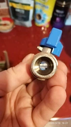 Шариковый кран прямой с накидной гайкой BIANCHI 1/2х1/2" внутренняя-внешняя резьба, blue/синий (528M04040E) фото от покупателей 1