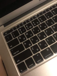 Защитная накладка на клавиатуру MacBook Pro Air 11" 13" 15" 17" US с русской раскладкой фото от покупателей 3