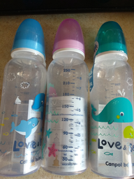 Пляшка Canpol babies PP Love&Sea 250 мл Рожевий (59/400_pin)