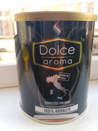 Кава мелена Dolce Aroma 100% Арабіка 250 г у жерстяній банці (Італія) фото от покупателей 8