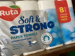 Бумажные полотенца Ruta Soft & Strong 3 слоя 8 рулонов (4820202891079_1) фото от покупателей 11