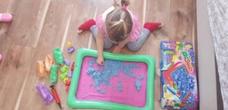 Кінетичний пісок KidSand 7450DT 1600г і пісочниця фото від покупців 3