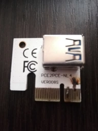 Адаптер-райзер Dynamode PCI-E x1 to 16x, 60 см USB 3.0 Cable 15/6/4-pin Power LED ver.008S White (RX-riser-008S 15/6/4 pin) фото от покупателей 6