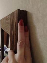 Зеркало в раме из натурального дерева HomeDeco темный орех 150х50 фото от покупателей 3