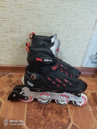 Роликовые коньки Kepai A 17108-XL (42-44) Красные, раздвижные, колеса ПУ 80 мм фото от покупателей 3