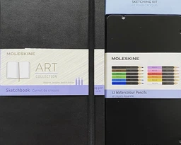 Подарочный набор Moleskine Art Скетчбук 13 х 21 см 104 страницы без линовки + 12 Цветных Акварельных Карандашей (8058647620404) фото от покупателей 8