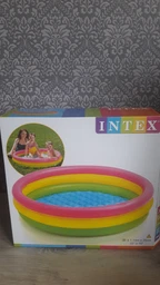 Дитячий надувний Басейн Intex Веселка 114 х 25 см, об'єм 136 л від 3 до 6 років фото від покупців 16
